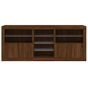 Příborník s LED osvětlením hnědý dub 162 x 37 x 67 cm - obrázek 7