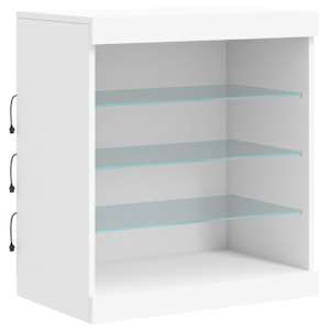 Příborník s LED osvětlením bílý 181,5 x 37 x 67 cm - obrázek 12