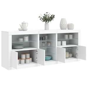 Příborník s LED osvětlením bílý 181,5 x 37 x 67 cm - obrázek 4