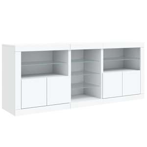 Příborník s LED osvětlením bílý 181,5 x 37 x 67 cm - obrázek 6