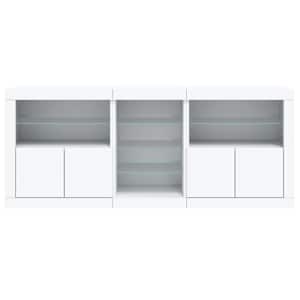 Příborník s LED osvětlením bílý 181,5 x 37 x 67 cm - obrázek 7