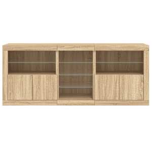 Příborník s LED osvětlením dub sonoma 181,5 x 37 x 67 cm - obrázek 6