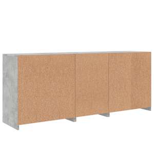 Příborník s LED osvětlením betonově šedý 181,5 x 37 x 67 cm - obrázek 8
