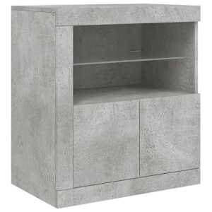 Příborník s LED osvětlením betonově šedý 181,5 x 37 x 67 cm - obrázek 9