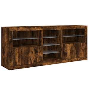 Příborník s LED osvětlením kouřový dub 181,5 x 37 x 67 cm - obrázek 5