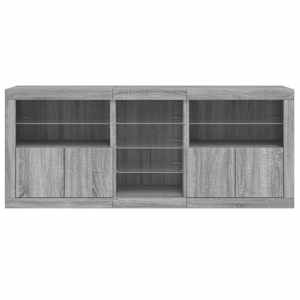 Příborník s LED osvětlením šedý sonoma 181,5 x 37 x 67 cm - obrázek 6
