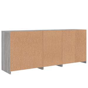 Příborník s LED osvětlením šedý sonoma 181,5 x 37 x 67 cm - obrázek 8