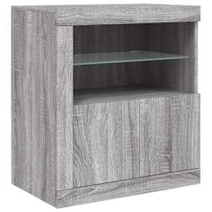 Příborník s LED osvětlením šedý sonoma 181,5 x 37 x 67 cm - obrázek 9
