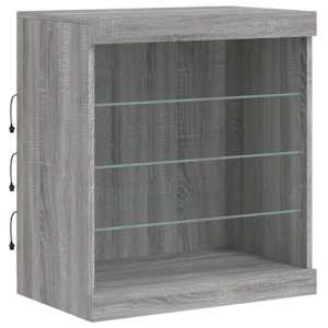 Příborník s LED osvětlením šedý sonoma 181,5 x 37 x 67 cm - obrázek 11
