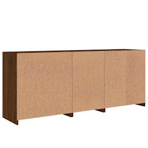 Příborník s LED osvětlením hnědý dub 181,5 x 37 x 67 cm - obrázek 8