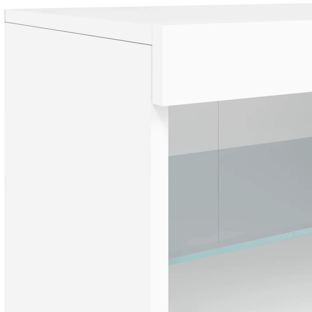 Příborník s LED osvětlením bílý 164 x 37 x 67 cm - obrázek 14