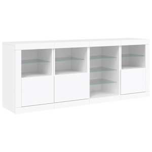 Příborník s LED osvětlením bílý 164 x 37 x 67 cm - obrázek 5