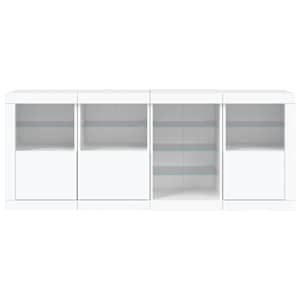 Příborník s LED osvětlením bílý 164 x 37 x 67 cm - obrázek 7