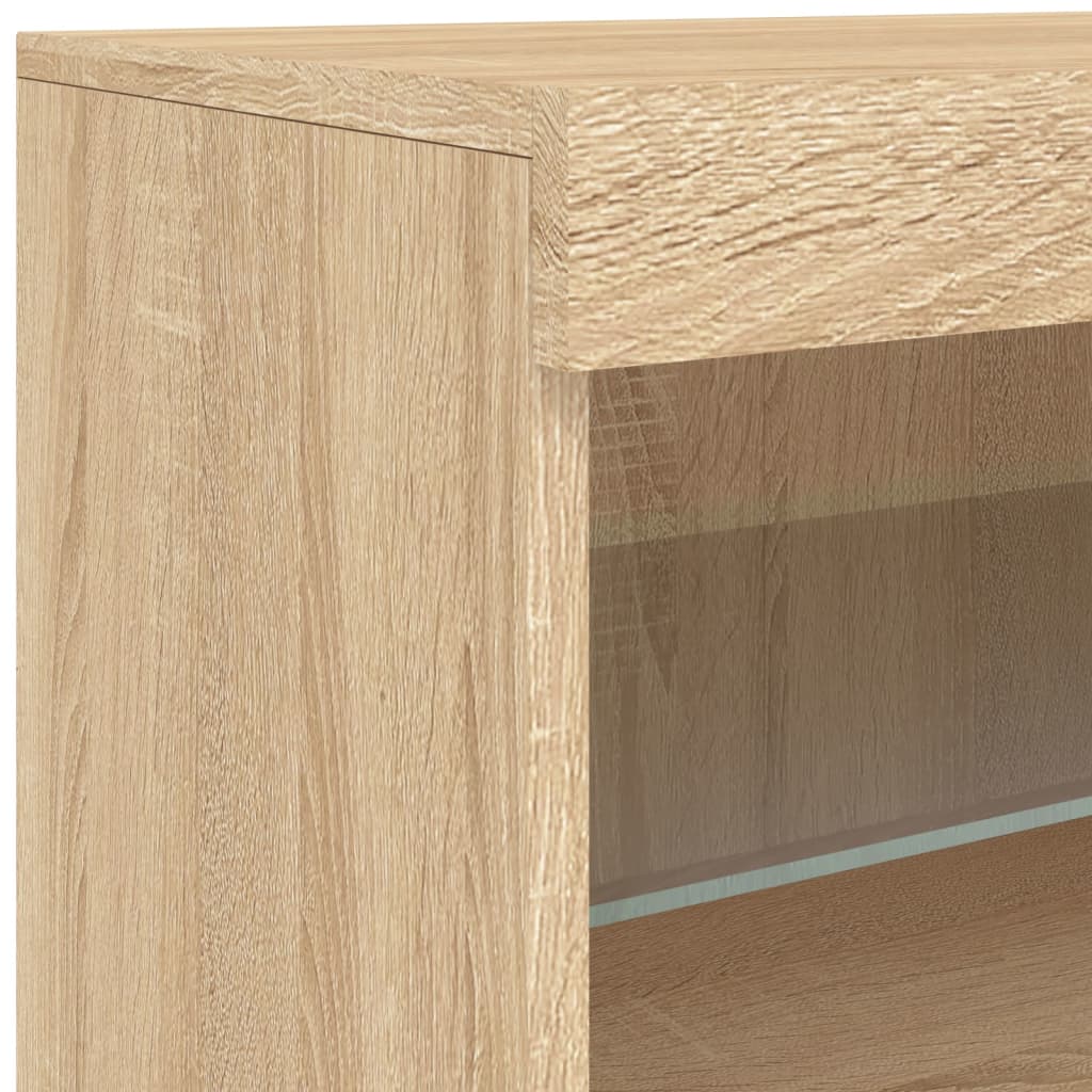 Příborník s LED osvětlením dub sonoma 164 x 37 x 67 cm - obrázek 14