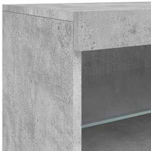 Příborník s LED osvětlením betonově šedý 164 x 37 x 67 cm - obrázek 14