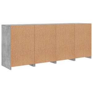 Příborník s LED osvětlením betonově šedý 164 x 37 x 67 cm - obrázek 9