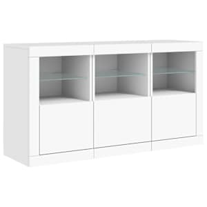 Příborník s LED osvětlením bílý 123 x 37 x 67 cm - obrázek 5