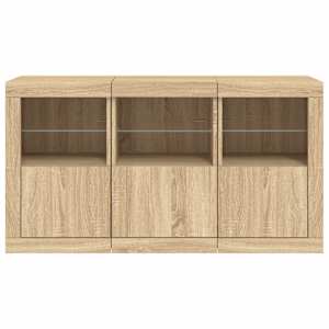 Příborník s LED osvětlením dub sonoma 123 x 37 x 67 cm - obrázek 6