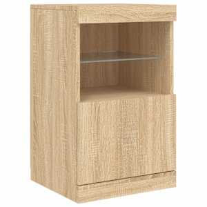 Příborník s LED osvětlením dub sonoma 123 x 37 x 67 cm - obrázek 10