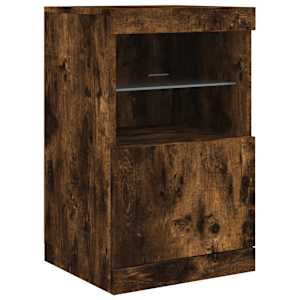 Příborník s LED osvětlením kouřový dub 123 x 37 x 67 cm - obrázek 10
