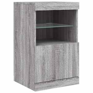 Příborník s LED osvětlením šedý sonoma 123 x 37 x 67 cm - obrázek 10