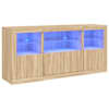 vidaXL puhvetkapp LED-tuledega, Sonoma tamm, 142,5 x 37 x 67 cm