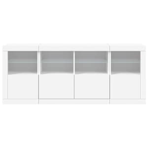 Příborník s LED osvětlením bílý 163 x 37 x 67 cm - obrázek 6