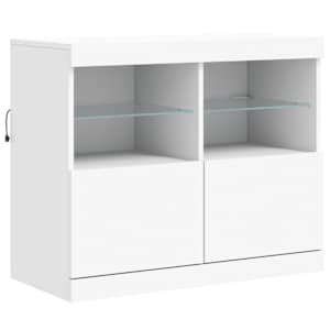 Příborník s LED osvětlením bílý 163 x 37 x 67 cm - obrázek 10