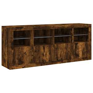 Příborník s LED osvětlením kouřový dub 163 x 37 x 67 cm - obrázek 5