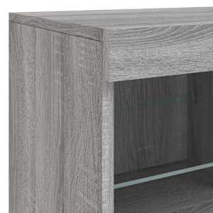 Příborník s LED osvětlením šedý sonoma 163 x 37 x 67 cm - obrázek 12