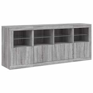Příborník s LED osvětlením šedý sonoma 163 x 37 x 67 cm - obrázek 5