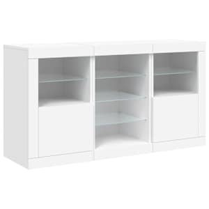 Příborník s LED osvětlením bílý 123 x 37 x 67 cm - obrázek 5