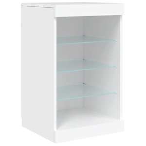 Příborník s LED osvětlením bílý 123 x 37 x 67 cm - obrázek 10