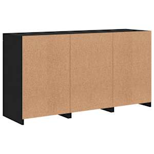 Příborník s LED osvětlením černý 123 x 37 x 67 cm - obrázek 8