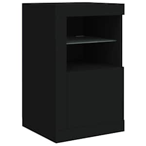 Příborník s LED osvětlením černý 123 x 37 x 67 cm - obrázek 9