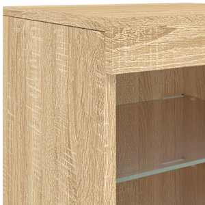 Příborník s LED osvětlením dub sonoma 123 x 37 x 67 cm - obrázek 12