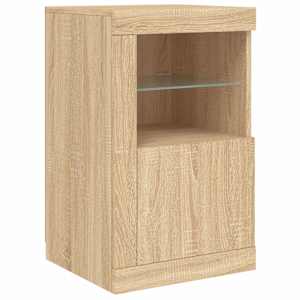 Příborník s LED osvětlením dub sonoma 123 x 37 x 67 cm - obrázek 9