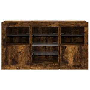 Příborník s LED osvětlením kouřový dub 123 x 37 x 67 cm - obrázek 6