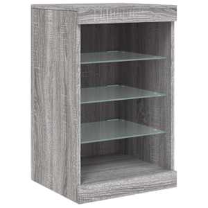 Příborník s LED osvětlením šedý sonoma 123 x 37 x 67 cm - obrázek 10
