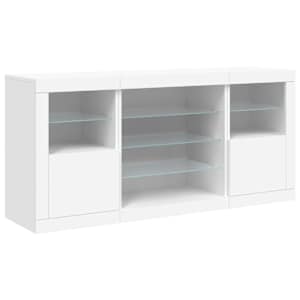 Příborník s LED osvětlením bílý 142,5 x 37 x 67 cm - obrázek 5
