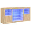 vidaXL puhvetkapp LED-tuledega, Sonoma tamm, 142,5 x 37 x 67 cm