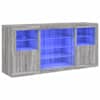 vidaXL puhvetkapp LED-tuledega, hall Sonoma tamm, 142,5 x 37 x 67 cm