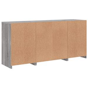 Příborník s LED osvětlením šedý sonoma 142,5 x 37 x 67 cm - obrázek 8