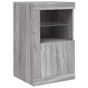 Příborník s LED osvětlením šedý sonoma 142,5 x 37 x 67 cm - obrázek 9