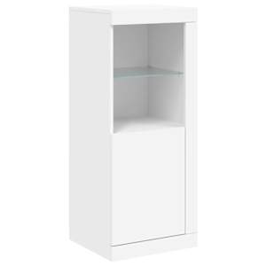 Příborníky s LED osvětlením 3 ks bílé kompozitní dřevo - obrázek 8