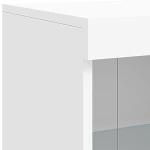 Příborníky s LED osvětlením 3 ks bílé kompozitní dřevo - obrázek 12