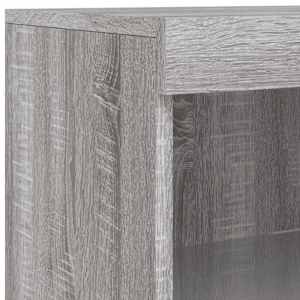 Příborník s LED osvětlením šedý sonoma 162 x 37 x 100 cm - obrázek 12