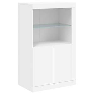 Příborník s LED osvětlením bílý 181,5 x 37 x 100 cm - obrázek 9