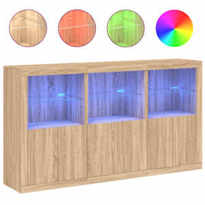 Příborník s LED osvětlením dub sonoma 181,5 x 37 x 100 cm - obrázek 2