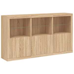 Příborník s LED osvětlením dub sonoma 181,5 x 37 x 100 cm - obrázek 3